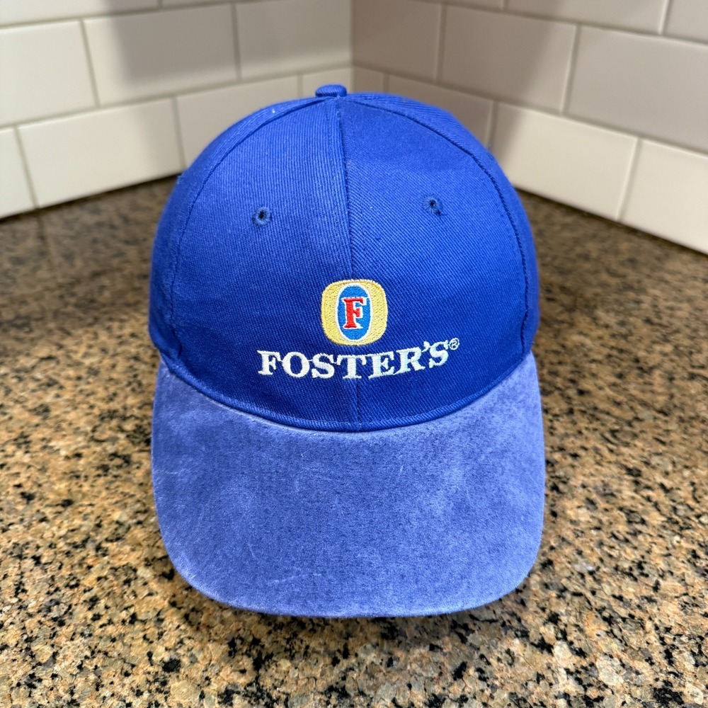 Foster's Hat Cap Bluish Gray Embroidered Strap back Australian For Beer